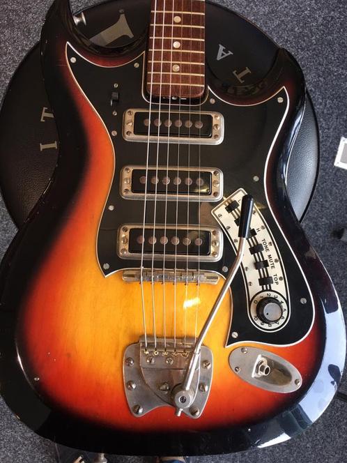Hagstrom jaren 70 h3 soort Stratocaster, Muziek en Instrumenten, Snaarinstrumenten | Gitaren | Elektrisch, Ophalen