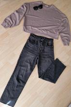 H&M Trui & Zwarte Rechte Jeans | Maat S/M | Zo goed als nieu, Kleding | Dames, Ophalen of Verzenden, Zo goed als nieuw, Zwart