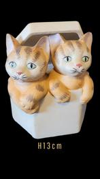 Muziekdoos met 2 Katten Keramiek, Antiek en Kunst, Antiek | Keramiek en Aardewerk, Ophalen of Verzenden