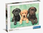 Clementoni Puzzel 1000 stukjes - Labrador Pups, Ophalen of Verzenden, 500 t/m 1500 stukjes, Nieuw, Legpuzzel
