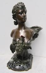 Art nouveau bronzen buste brons A. Nelson ca 1900; 65 cm, Antiek en Kunst, Kunst | Beelden en Houtsnijwerken, Ophalen