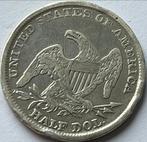 Verenigde Staten schaarse halve dollar 1838, Zilver, Ophalen of Verzenden, Losse munt, Noord-Amerika
