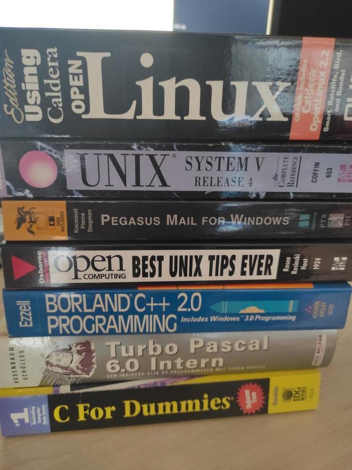 Computerboeken jaren 90 - C, Unix, linux, Pascal, Computers en Software, Vintage Computers, Ophalen of Verzenden