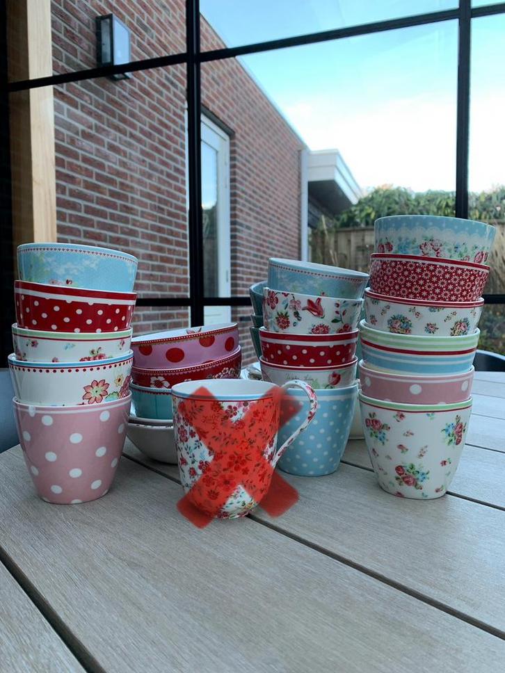 GreenGate latte mokken, en ander bijpassend servies, Huis en Inrichting, Keuken | Servies, Kop(pen) en/of Schotel(s), Overige stijlen