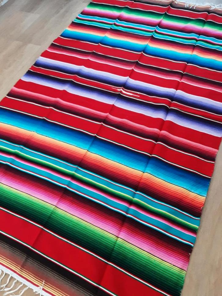 Zuid-Amerikaanse, veelkleurige geweven doek, Hobby en Vrije tijd, Stoffen en Lappen, Zo goed als nieuw, Katoen, Ophalen