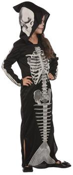Kostuum zeemeerminskelet gid 128 van € 12,95 voor € 8,95, Kinderen en Baby's, Carnavalskleding en Verkleedspullen, Ophalen of Verzenden