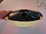 Le Creuset pan vintage jaren 60 botergeel, Huis en Inrichting, Keuken | Potten en Pannen, Ophalen, Gebruikt, Gietijzer, Koekenpan of Braadpan