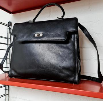 Schoudertas handtas laptop tas Picard zwart leer mooi  beschikbaar voor biedingen