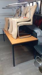 keukenstoelen, Huis en Inrichting, Stoelen, Ophalen, Gebruikt, Bruin, Stof