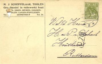 M.J. Scheffelaar, Tholen - 05.1919 - briefkaart beschikbaar voor biedingen