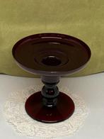 Antieke Franse kandelaar, rood glas (171122m), Antiek en Kunst, Antiek | Glas en Kristal, Ophalen of Verzenden