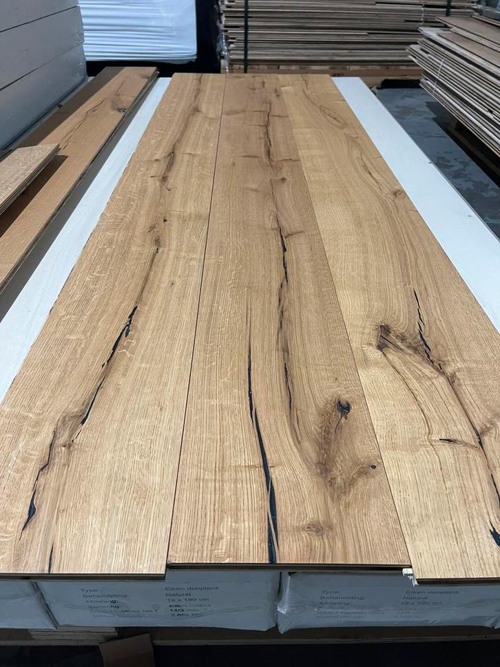 29m2 eiken vloerdelen nieuw! Restpartij, Doe-het-zelf en Verbouw, Vloerdelen en Plavuizen, Nieuw, Hout, 150 cm of meer, 10 tot 30 cm