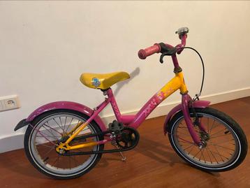 K3 Kinderfiets Kusjes 16 inch roze (gebruikt) beschikbaar voor biedingen