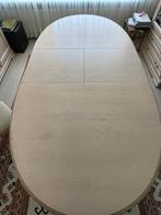 Houten eettafel + 6 eetkamerstoelen, Ophalen, 200 cm of meer, 50 tot 100 cm, Zo goed als nieuw