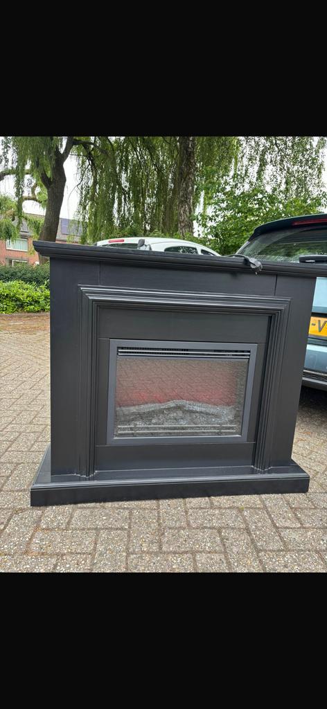 Sfeerhaard met ombouw, Huis en Inrichting, Haarden, Gebruikt, Elektrische haard, Ophalen