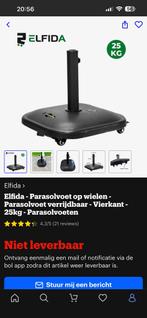 Zware stenen parasolvoet op wielen, Tuin en Terras, Parasols, Ophalen, Zo goed als nieuw, 2 tot 3 meter, Parasolvoet