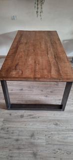 Houten eettafel, Huis en Inrichting, Tafels | Eettafels, Overige houtsoorten, Gebruikt, 100 tot 150 cm, 200 cm of meer