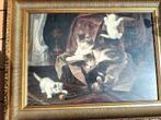 poezen schilderij J. Hovener, Ophalen of Verzenden