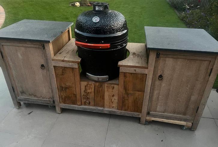 Eikenhouten Buitenkeuken, Huis en Inrichting, Kasten | Dressoirs, Gebruikt, 150 tot 200 cm, 50 tot 75 cm, Met deur(en), Eikenhout