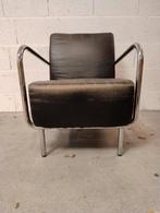 Leren design stoel chrome poten, Ophalen