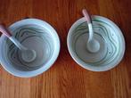 2 terra cotta schaaltjes met stenen lepels / schaal / Nieuw, Nieuw, Ophalen of Verzenden, Schaal of Schalen, Overige stijlen