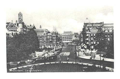 974255	Amsterdam	Leidscheplein tram	Nette oude kaart Onbesch, Verzamelen, Ansichtkaarten | Nederland, Ongelopen, Noord-Holland