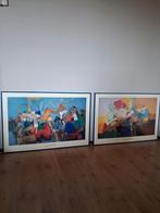 Abstracte schilderijen - Jack Roberts, Antiek en Kunst, Ophalen of Verzenden