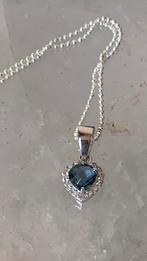 Topaas London blue hanger hartje geluk uniek magie zeldzaam, Blauw, Nieuw, Ophalen of Verzenden, Met edelsteen