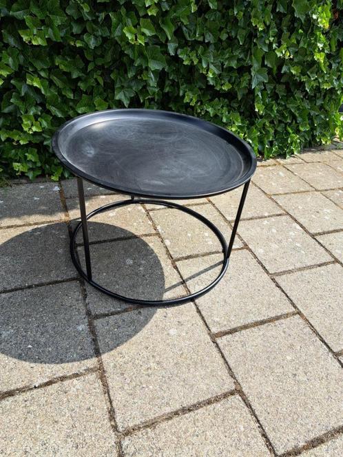 Bijzet - salon tafeltjes set van 4  €25,-, Huis en Inrichting, Tafels | Bijzettafels, Gebruikt, Rond, 45 tot 60 cm, Minder dan 55 cm