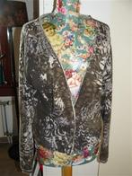 A1711 Not the Same mt 42 vest beige bruin parelknoopjes wol, Bruin, Verzenden, Maat 42/44 (L), Zo goed als nieuw