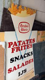 Friet bord, Ophalen of Verzenden, Gebruikt, Reclamebord