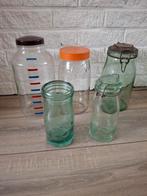 Lot van vintage glazen (weck)potten uit Frankrijk, Ophalen of Verzenden