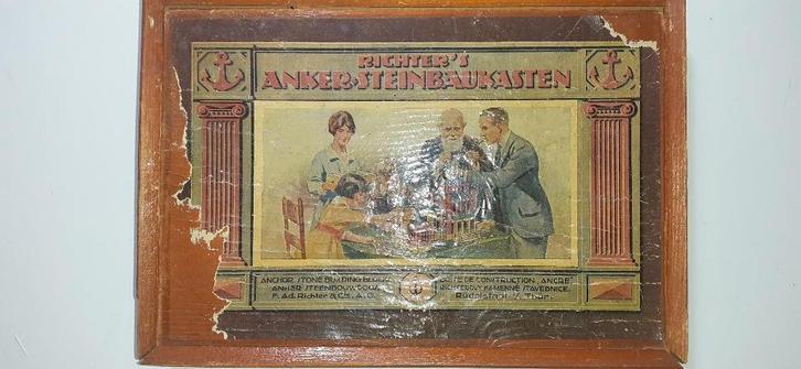 Antieke Richter's Anker-Steinbaukasten box, Antiek en Kunst, Antiek | Speelgoed, Ophalen of Verzenden