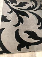 Vloerkleed licht grijs/zwart 160 x 220, Zwart, 150 tot 200 cm, 200 cm of meer, Ophalen of Verzenden