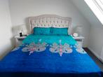 Nieuw 2-persoons bedlaken met 2 kussenslopen, Blauw, Dekbedovertrek, Ophalen of Verzenden, Nieuw