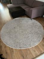 Rond beige hoogpolig zacht vloerkleed tapijt, Huis en Inrichting, Stoffering | Tapijten en Kleden, Gebruikt, Beige, Rond, 200 cm of meer