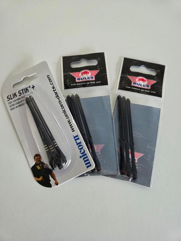 9x SlikStik dart shafts - Nieuwstaat!, Sport en Fitness, Darts, Verzenden, Zo goed als nieuw, Shafts