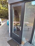 2 houten achterdeuren, Ophalen, 80 tot 100 cm, 200 tot 215 cm, Glas