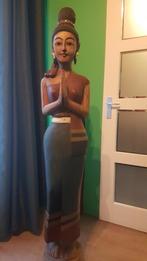Groot Houten Sawadee Beeld Thailand 155 cm, Ophalen of Verzenden