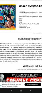 Anime Sympho 38 Samurai orchestra Aachen, Tickets en Kaartjes, Concerten | Klassiek, Eén persoon, November, Vocaal