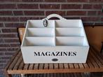 Riverdale Magazinebak - Wit Hout, Huis en Inrichting, Woonaccessoires | Krantenbakken en Lectuurbakken, Ophalen of Verzenden, Zo goed als nieuw