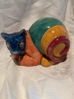 Raku Siamese Kat met Kleurpatroon, Ophalen of Verzenden