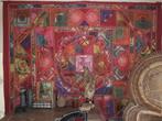 Handwork patchwork sprei / wandkleed borduursels spiegeltjes, Huis en Inrichting, 200 cm of meer, Overige kleuren, 200 cm of meer