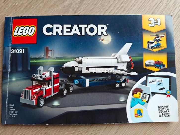 LEGO Creator 3-in-1 Shuttle Transporter 31091, Kinderen en Baby's, Speelgoed | Duplo en Lego, Gebruikt, Lego, Complete set, Ophalen of Verzenden