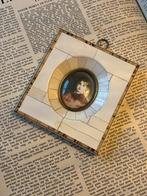 Oud miniatuur portret kind in ivoren lijst, Antiek en Kunst, Kunst | Schilderijen | Klassiek, Verzenden