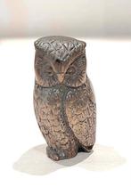 Antieke bronzen - metalen uil beeldje 5 cm, Antiek en Kunst, Antiek | Koper en Brons, Verzenden, Brons