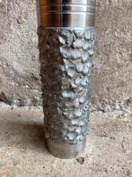 BMF Brutalist metalen cilinder vaas , jaren 70, Huis en Inrichting, Woonaccessoires | Vazen, Minder dan 50 cm, Gebruikt, Ophalen of Verzenden