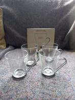 set van 4 cappucino glazen, Glas of Glazen, Nieuw, Ophalen of Verzenden, Glas