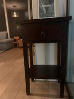 Bijzettafeltje donkerbruin vintage, Ophalen of Verzenden, Zo goed als nieuw, 25 tot 50 cm, 50 tot 100 cm