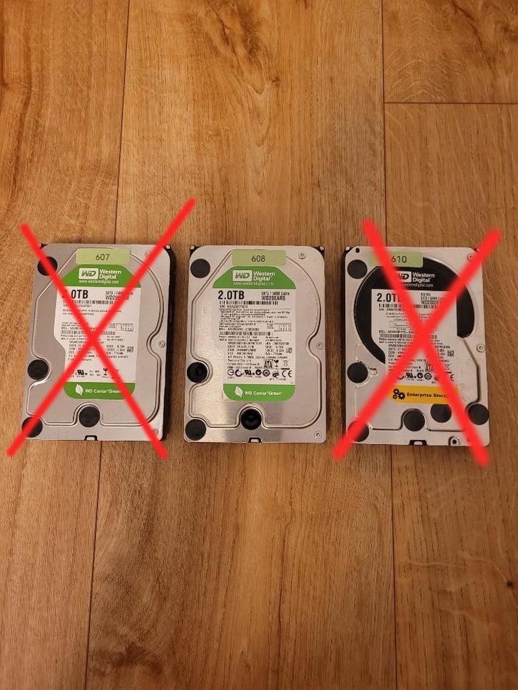 HDD (Hard Disk) SATA WD Western Digital Green Black (smart w, Computers en Software, Harde schijven, Gebruikt, Desktop, Intern